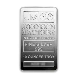 10oz Johnson Matthey Silver Bar