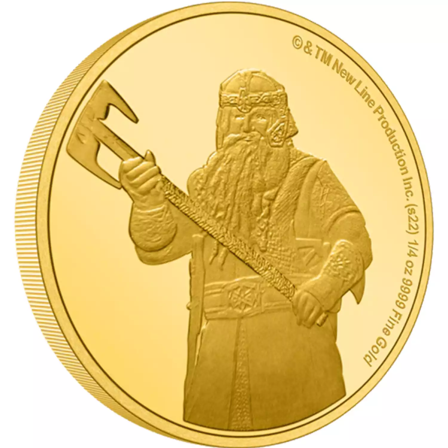 THE LORD OF THE RINGS - 2022 1/4oz Gimli Gold Coin - Harlan J. Berk Inc.